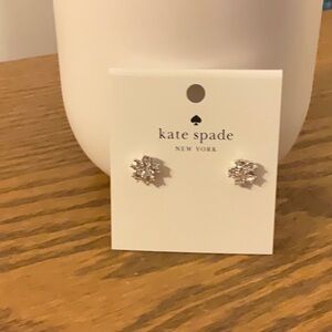Kate Spade Sparkling Silver Floral Studs
